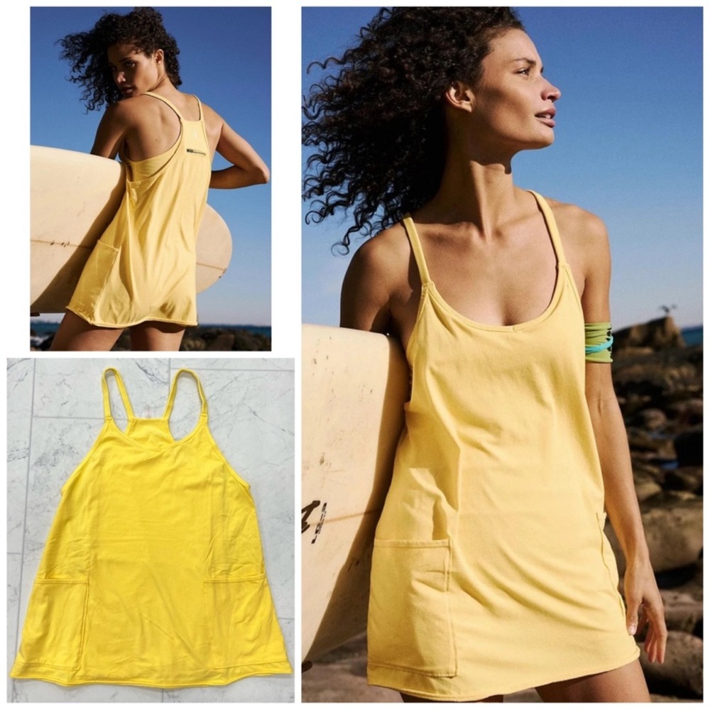 Free People Movement Hot Shot Mini Dress in Yellow - worn once